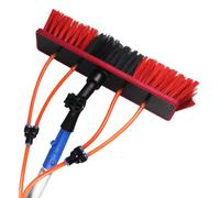 Kit de perche extensible de 3 à 12 m avec fixation par boucle en acier, facile à installer, comprenant un tuyau d'alimentation en eau de 20 m, un orifice d'arrosage de 50 cm et une grande brosse pou