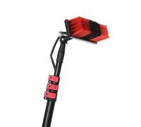 Kit de Perche télescopique à Eau pour Le Nettoyage des Panneaux solaires, Outil de Nettoyage à Brosse Extensible de 3,6 à 10,8 m avec Alimentation par Tuyau, idéal pour Le Nettoyage des véra