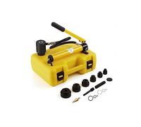 Kit de perforateur hydraulique 10 tonnes 1/2"-2" avec 6 matrices Outil réparation d'ouvre-trous tôle d'acier carbone Pelle manuelle Assurer la Stabilité