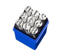 Kit de perforation en alliage d'acier avec lettres et chiffres | Conception de police claire, reconnaissance rapide des caractères, identification facile, alignement précis