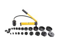 Kit de perforation hydraulique avec 10 matrices, outil pour plaque d'acier | Ouvrez facilement des trous sur des plaques d'acier avec cet outil de poinçonnage hydraulique pour les tâches de travail des