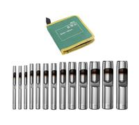 Kit de perforation pour cuir avec 6 matrices interchangeables pour matériaux épais et fins dans les ateliers d'artisanat ou les bricoleurs à domicile Acier Cuir