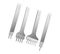 Kit de perforation pour cuir - Pince perforatrice à 4 dents avec perforation de précision - Outil de poinçonnage - Accessoire en cuir pour bricoleurs, femmes, hommes, débutants