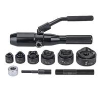 Kit De Perforatrice De Trou Défonçable Hydraulique 1/2 à 2 Pouces Ensemble De Coupe-Trou De Conduit électrique Kit D’Outils KO Perforateur De Tôle, Black