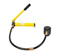 Kit de perforatrice hydraulique, perforatrice hydraulique, perforatrice de tôle hydraulique 15 T, pompe manuelle, avec tuyau haute pression de 1 m, tête de perforation rotative à 360°, jaune, pour