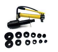 Kit de perforatrices hydrauliques 10T perforatrices pour tôle perforatrice de tube en acier à outils cylindrique, pompe hydraulique, fer à perforer avec mallette