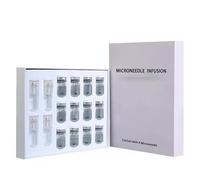 Kit de perfusion de micro-aiguilles du visage,sérum micro-facial,avec peptides de collagène et acide hyaluronique,resserrement de la peau, rides anti-âge et lisses,pour tous les types de peau,4+12盒