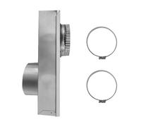 Kit de périscope de sécheuse pour espaces restreints, connecteur de tuyau d'aération télescopique en aluminium de 0 à 12,7 cm avec 2 colliers de serrage