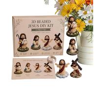 Kit De Perlage Chrétien DIY | Set De Loisirs Créatifs De Perlage De Figurines 3D | Kit Création de Figurines en Perles | Pour Adultes Adolescents Passionnés Bijoux Boucles D'Oreilles Loisir Activité