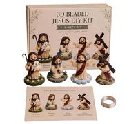 Kit De Perlage Chrétien DIY | Set De Loisirs Créatifs De Perlage De Figurines 3D | Set Figurine Réaliste En Perles | Pour Adultes Débutants Bijoux Boucles D'Oreilles Anniversaire Loisir Créatif