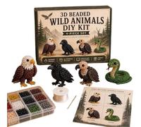 Kit de perlage d'animaux DIY - Set Créatif Art Perlage 3D Coloré | Set Mignon D'Animaux En Perles,Pour Adultes, Ados, Amis, Passionnés, Maison, Bureau, École, Dortoir, Pupitre, Chambre, Fête,