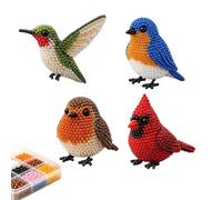 Kit De Perlage Diy Sur Le ThèMe Des Animaux - Ensemble CréAtif Pour Oiseaux En Perles 3d - Kit Artisanal Avec Instructions Et Perles ColoréEs - Cadeau Pour Adultes, Ados Et DéButants Pour éTagèRe (D)