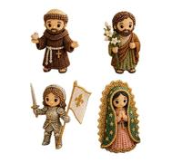 Kit de perles 3D | Mini décoration faite à la main avec foi et ange 3D, kit brodé avec perles, pour anniversaire, création de boucles d'oreilles, activité domestique