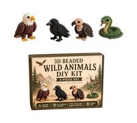 Kit de perles d'animaux DIY solide, fait à la main 3D coloré, ensemble d'artisanat mignon avec construction robuste, outil pour adultes, adolescents, amis passionnés, bureau à domicile, école, dortoir