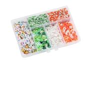 Kit De Perles D'espacement Entretoise ronde plate avec graine for la fabrication de bijoux(Orange)