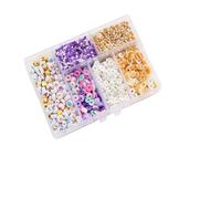 Kit De Perles D'espacement Entretoise ronde plate avec graine for la fabrication de bijoux(Purple)