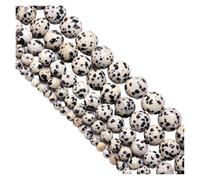 Kit De Perles D'espacement Perle ronde en jaspe dalmatien for la fabrication de bijoux(12mm-15pcs)