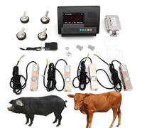Kit de pesée pour bétail de Haute précision, Plate-Forme de Cellule de Charge électronique pour Animaux avec indicateur de Pesage de Charge, kit de Balance au Sol pour bovins, Ovins, porcs,
