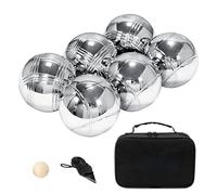 Kit de pétanque - Ensemble de pétanque en métal, équipement d'extérieur avec rouleaux | Sac de transport portable pour le jardin, la plage ou le pique-nique, design durable pour les voyages en famille