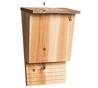 Kit de petite maison pour chauve-souris pour l'extérieur, abri pour chauve-souris pour extérieur, nichoir pour chauve-souris en bois avec toit, support pour la faune pour jardin, cour