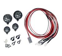 Kit de phares antibrouillard ronds avec LED - ABSIMA - 1:10 (4)2320051 - 4 LED avec unité multifonctions