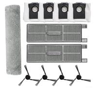 Kit de pièces d'aspirateur avec filtres, chiffons de balai, sacs à poussière et brosses latérales pour Mova Z5/pour Z5 Pro/pour Z50 Ultra/pour modèles Z50 pour modèles d'accessoires d'aspirateur (A)