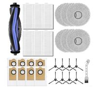 Kit de pièces d'aspirateur compatible avec robot Lefant pour M3 Series avec brosse principale, brosses latérales, filtres, chiffons et sacs (B)