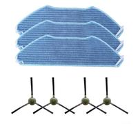 Kit de pièces d'aspirateur compatibles avec Lefant M1 Series, M2, U180 et OKP K8, comprend 3 serpillères douces et 4 brosses latérales pour nettoyer les coins en profondeur et l'entretien du sol