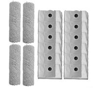 Kit de pièces d'aspirateur ECOVACS pour T80 pour T80 pour modèles OMNI, rouleaux et sacs à poussière à haute efficacité pour éviter les obstructions, convient pour la maison (16 pièces)