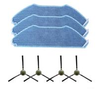 Kit de pièces d'aspirateur pour Lefant M1/M2/M2 Pro/M2S Series et pour OKP K8, 3 chiffons en microfibre et 4 brosses latérales en nylon pour un nettoyage efficace du sol