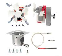 Kit de pièces de barbecue robuste avec moteur hélicoïdale, ventilateur à induction, pot de flamme, allumeur Hot Rod et vis, convient pour les barbecues à granulés (120 V 60 Hz 1,6 tr/min)