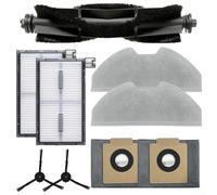 Kit de pièces de rechange, avec brosse principale, brosses latérales, serpillères, sacs à poussière, compatible avec Eufy X8 Pro, Serie X8 Pro SES, accessoires pour aspirateur robot