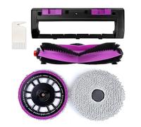 Kit de pièces de rechange compatible avec aspirateur robot Eureka J15 Ultra, J15 Pro Ultra, J15 Evo Ultra, J15 Max Ultra : 1 couvercle de brosse principale, 1 brosse principale, 2 supports de balai à
