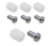 Kit de pièces de rechange compatible avec IKEA 102267 et 105163 - Vis et douille filetée en plastique M6 - Diamètre 11 x 13 mm - Connecteur pour Malm, Hemnes, SLÄKT