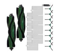 Kit de pièces de rechange compatible avec l'aspirateur robot Roomba 105 / Combo Essential Y0140 : brosse principale, brosses latérales et filtre. Kit d'entretien complet.(B)