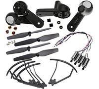 Kit de pièces de rechange compatible avec les hélices de drones RC Cadre de protection GPS quadcopter bras moteur de moteur Vis de puits compatibles Compatible avec SP500 S166 S167 RC Quadcoptère(3.7V