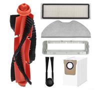 Kit de pièces de rechange compatible avec robot aspirateur H40 OV51, comprend une brosse à rouleau principale, une brosse latérale, un filtre HEPA, un sac à poussière et un chiffon pour nettoyer les