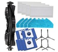 Kit de pièces de rechange pour aspirateur avec brosse latérale principale, filtre, chiffon de nettoyage et sac à poussière compatible avec bObsweep pour Dustin pour modèles Ultra-Vision pour usage