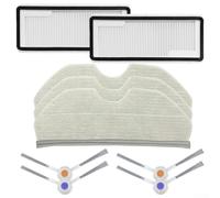 Kit de pièces de rechange pour aspirateur avec filtres, chiffons en microfibre et brosses latérales compatibles avec aspirateur robot Narwal pour Freo X/Freo X Plus/Ultra/K1