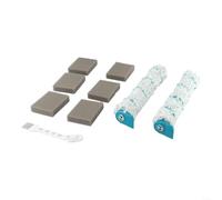 Kit de pièces de rechange pour aspirateur Leifheit Regulus Aqua/PowerVac Wet Vacuum - Rouleau brosse en microfibre avec spirale de nettoyage double fil de cheveux - Filtre éponge Zedtier
