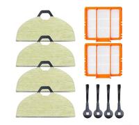 Kit de pièces de rechange pour aspirateur robot avec 4 brosses latérales et 4 chiffons de nettoyage pour Shark RV2001WD RV2002WD AV2001WD RV2000WD
