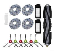 Kit de pièces de rechange pour aspirateur robot avec brosses et filtres | Kit complet de 14 pièces comprenant une brosse principale, des brosses latérales, des filtres et des chiffons pour un