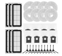 Kit de pièces de rechange pour aspirateur robot compatible avec Cecotec Conga-X50 et X-Treme - 4 filtres, 4 chiffons de serpillère, 4 sacs à poussière, 4 brosses latérales, pour une maison propre (B)