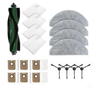Kit de pièces de rechange pour aspirateur robot comprenant 1 brosse principale, 4 brosses latérales, 4 serpillères, 6 sacs et filtre pour Cecotec pour Conga 7490 pour Ultimate Home