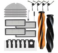 Kit de pièces de rechange pour aspirateur robot Dreame D20 Pro Plus - Brosse latérale, brosse à rouleau, filtre HEPA, sacs à poussière, tampons à franges et outils de nettoyage