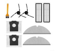 Kit de pièces de rechange pour aspirateur robot Dreame D20 Pro Plus, comprend 2 sacs à poussière, 2 filtres HEPA, 2 chiffons à franges et 2 brosses latérales