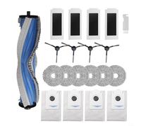 Kit de pièces de rechange pour aspirateur robot Ecovacs T30S et T30S Pro : brosse latérale, brosse principale, filtre, sac à poussière, lingettes et brosse de nettoyage - Compatible avec le nettoyage
