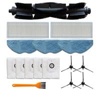 Kit de pièces de rechange pour aspirateur robot EZVIZ RE4 Plus RE5 Plus, brosse principale de rechange, filtres à poussière haute efficacité, tampons de nettoyage jetables et sacs (A)
