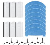 Kit de pièces de rechange pour aspirateur robot ILIFE V3x avec filtre à brosse latérale et chiffon pour un nettoyage et un entretien efficaces (B)