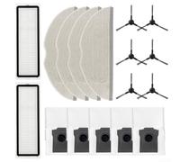 Kit de pièces de rechange pour aspirateur robot MOVA S20 Ultra | Comprend des brosses latérales | Des filtres | Des chiffons et des sacs à poussière | Accessoires de nettoyage pour poils d'animaux et